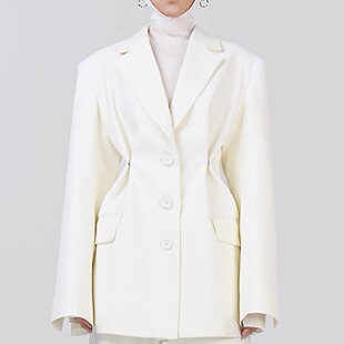 白色 PROFILLZERO 按扣收腰西装 23FW profi11zero 明星同款