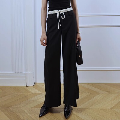 PROFILLZERO 双腰头后褶阔腿裤  24-prefall-profi11zero