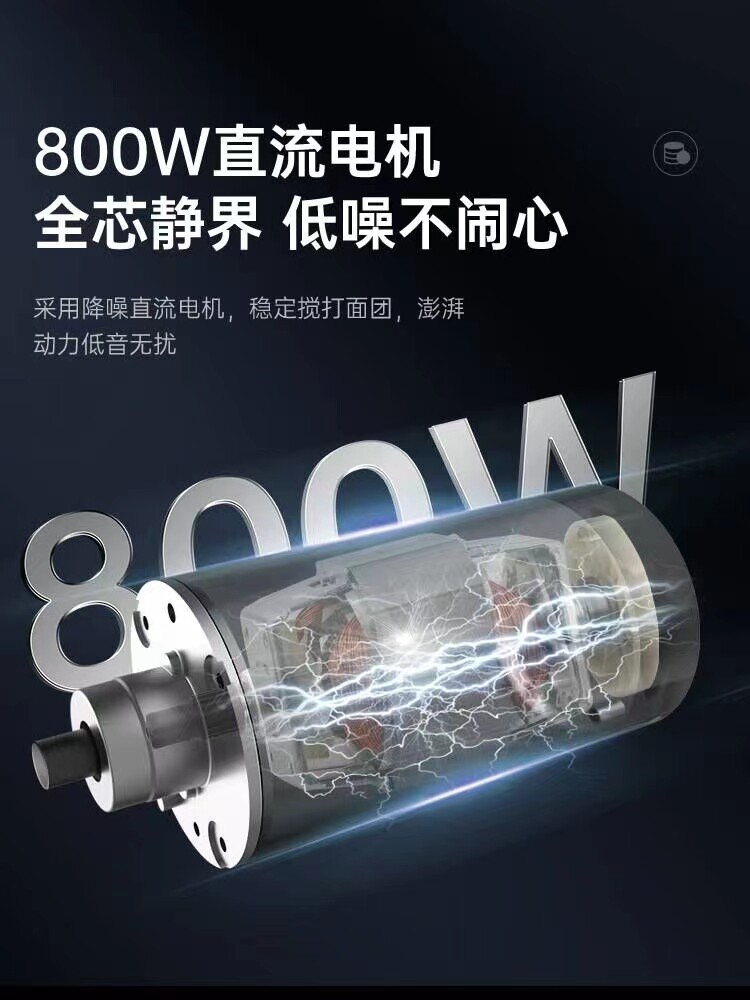 【国补15%】长帝企鹅顶顶轻音直流厨师机家用小型多功能搅拌机
