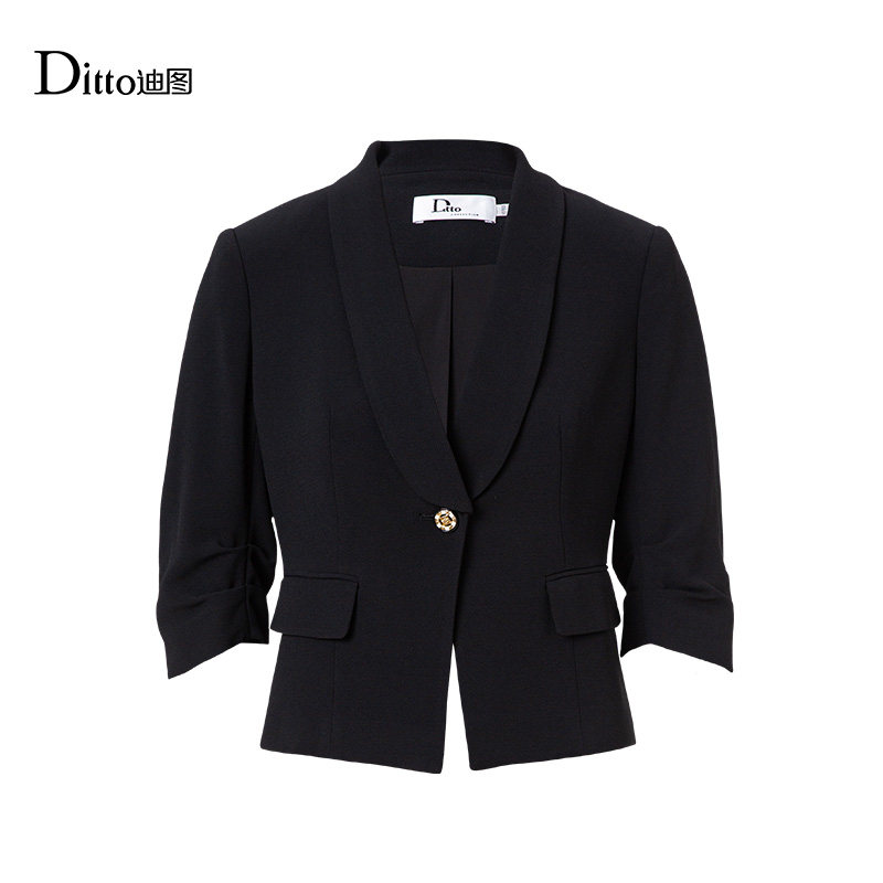迪图百搭一粒扣西装外套