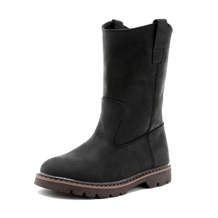 牛皮机车靴蒙古靴马靴高筒真皮男骑士靴潮休闲马丁靴女复古工装靴