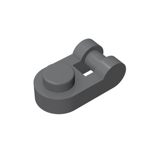 6157554 黑色 MOC小颗粒积木零配件26047 1x1一侧圆带接柄铰链板