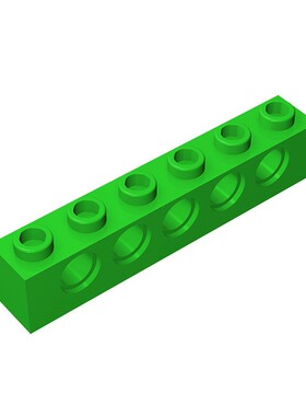 国产小颗粒3894积木科技零配散件 389423蓝色 1x6带5孔砖 凸点梁