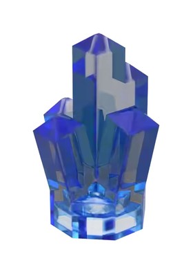 MOC国产兼容小颗粒积木装饰零配件30385 宝石 矿石 水晶石 透明蓝