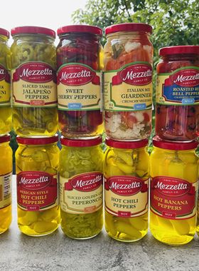 mezzetta golden peppers美国金黄整辣椒473ml棒约翰披萨辣椒/圈