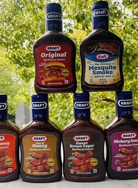 Kraft/卡夫烧烤酱山核桃烟熏/原味/香辛蜂蜜/甜棕糖味/蜂蜜味