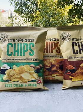 临期特价KETTLE COOKED CHIPS丹麦进口恩美斯可特薯片酸奶番茄