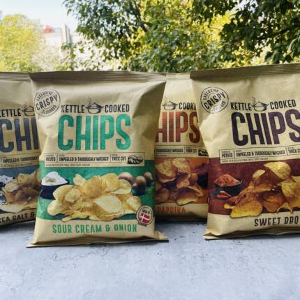 特价KETTLE COOKED CHIPS丹麦进口恩美斯可特薯片酸奶盐醋番茄