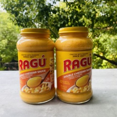玻璃瓶RAGU double cheddar美国进口乐鲜芝士双重车达奶酪酱453g