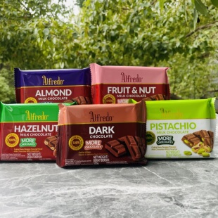 Alfredo马来西亚进口爱芙牛奶巧克力开心果仁/榛仁/扁桃仁/葡萄干