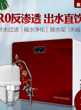 反渗透净水机家用直饮有桶自来水ro纯水机除垢除味井水微自吸智能