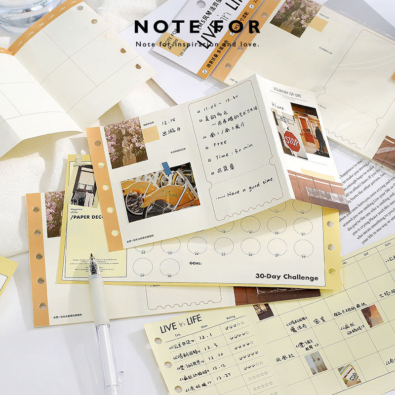 NOTEFOR韩系可爱M5风琴活页替芯