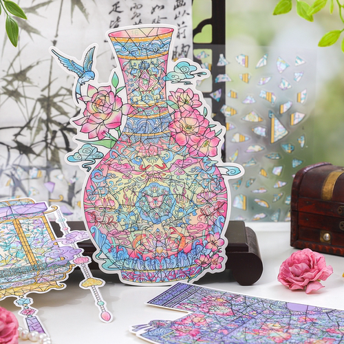 纸迹历史痕迹拼图大造景贴纸