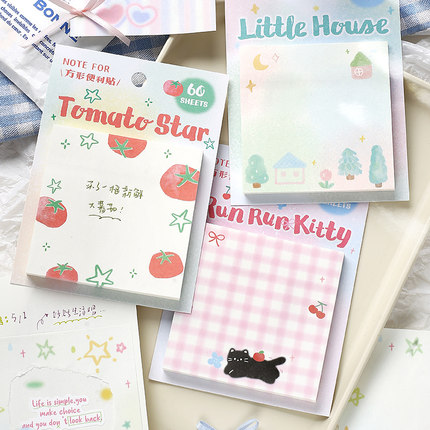 NOTE FOR轻柔甜梦曲便利贴便签本清新可爱韩系Ins四叶草留言N次贴