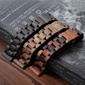 实心木头表带紫光檀木胡桃木适配华为GT4 20mm送工具配件 5梭等22