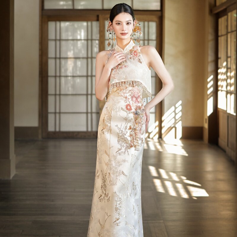 彼岸【凝香】2026新中式中国风旗袍女新娘订婚敬酒晚礼服晨袍夏季