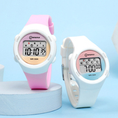 儿童手表只看时间马卡龙初中小学生女童防水电子表女孩