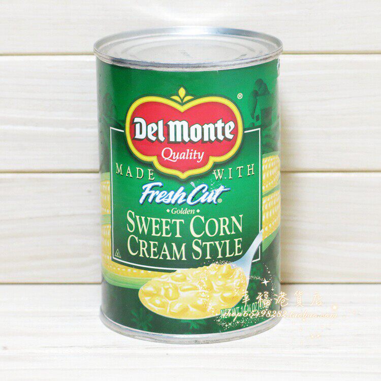 香港版DelMonte地扪忌廉黄粟蓉420克 甜玉米羹粟米羹罐头方便速食