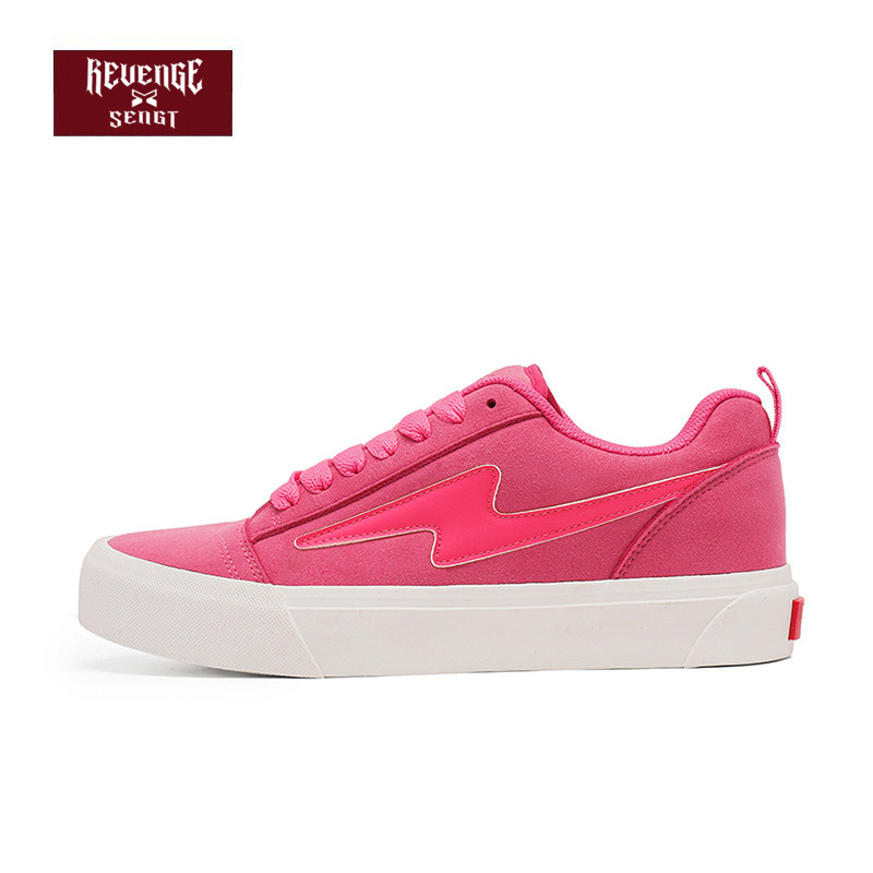 洛杉矶闪电REVENGE X SENGT联名款美式复古面包鞋火龙果粉板鞋潮