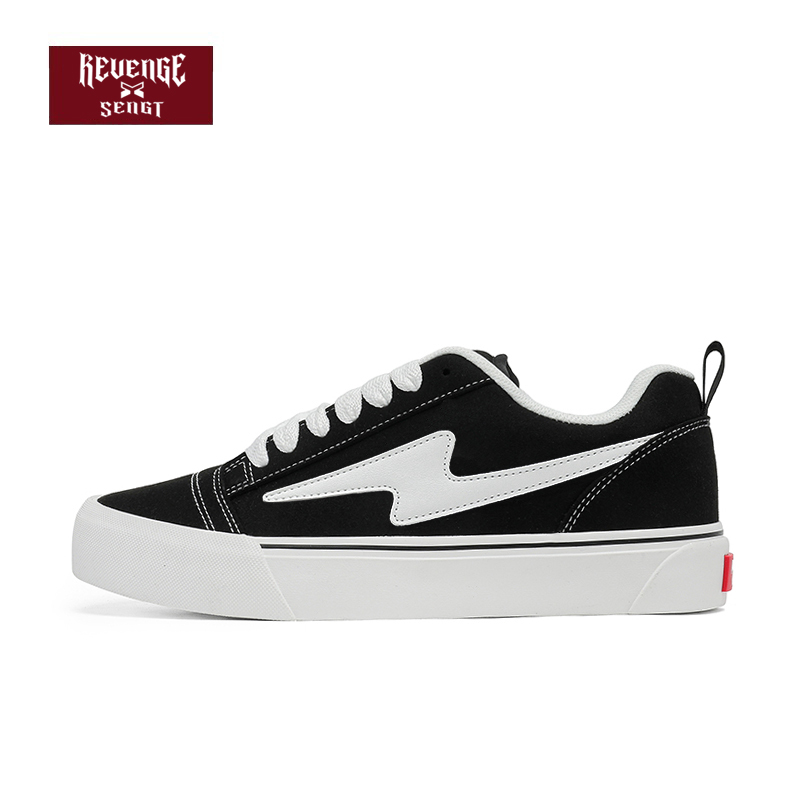 男女百搭洛杉矶闪电复古板鞋黑色