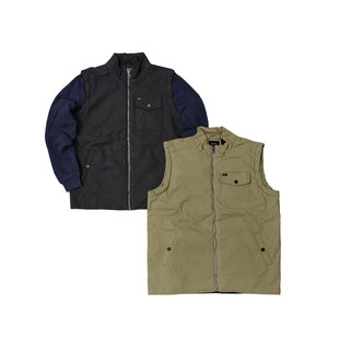 牌子尾货可拆卸袖两穿夹棉保暖重工水洗朱帆布口袋夹克外套Y799男