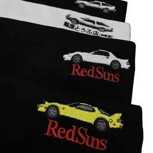 30周年纪念情怀日单头文字D胸前刺绣小车圆领短袖T恤男女中性Y767