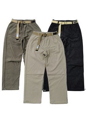 南方够用条绒内植绒保暖舒适日系宽松直筒膝盖褶皱工装九分裤K851