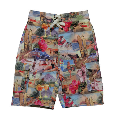 潮牌五分裤沙滩裤潮满印