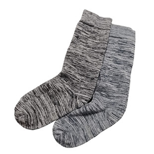 6双装 高弹抗菌棉混竹纤维舒适好穿中邦男女中性花灰秋冬长袜W210