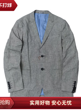 品牌下架修身剪裁两粒扣春秋千鸟格纯棉休闲社交西服外套Y786包邮