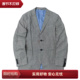 包邮 品牌下架修身 剪裁两粒扣春秋千鸟格纯棉休闲社交西服外套Y786