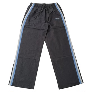 春夏街头时尚宽松直筒剪裁松紧腰国际赛车元素印花休闲长裤K726男