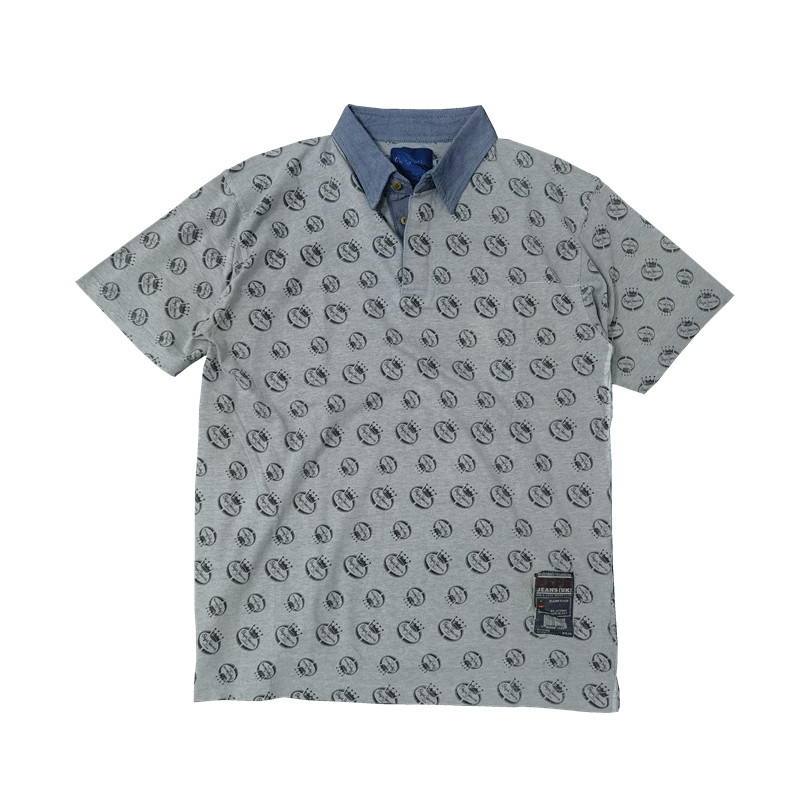 无品牌全棉夏季宽松短袖POLO衫