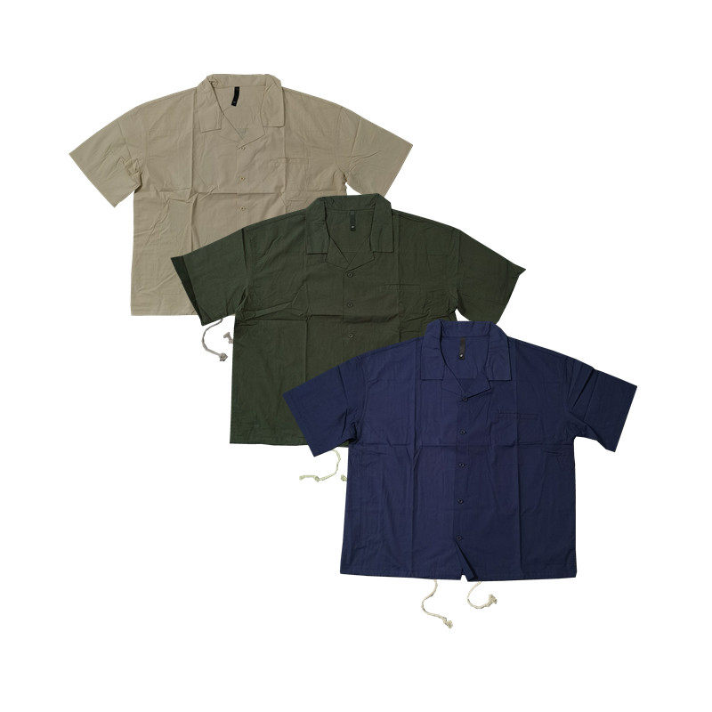 宽松夏季全棉透气胸前口袋古巴领美式街头休闲短袖衬衫Y460男包邮