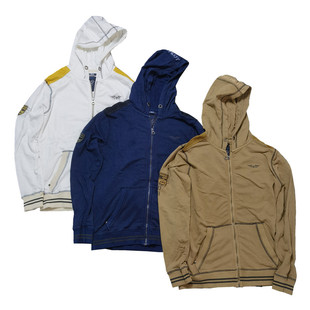 卫衣外套Y225男 口新潮街头时尚 修身 剪裁复杂重工艺拉链连帽螺纹袖