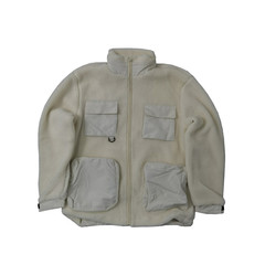 机能风山系拉链立体贴袋立领摇粒绒宽松剪裁保暖夹克外套Y424包邮