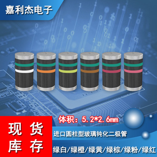 色环绿白绿橙绿黄/绿棕/绿粉绿红