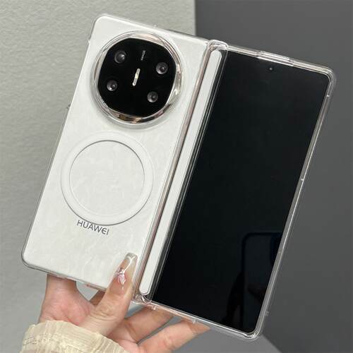 适用华为matex6折叠屏手机壳x5磁吸x3典藏版中轴铰链全包保护适用荣耀magicvs3oppofindn5fold3透明后壳前框