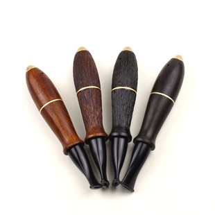 博古鱼雷烟斗旅行便携款天然原木纯手工9MM活性炭滤芯过滤木烟斗