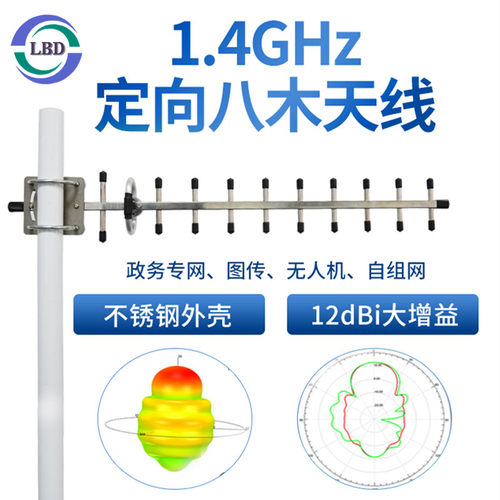 图传八木定向高增益天线1.4Ghz