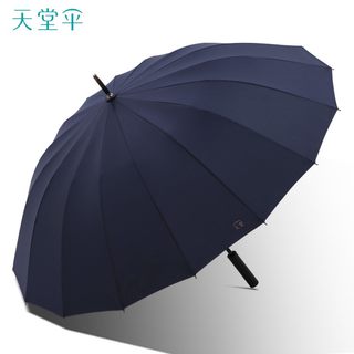 天堂伞16骨加大号加固长杆直柄半自动雨伞晴雨双人男商务伞印logo