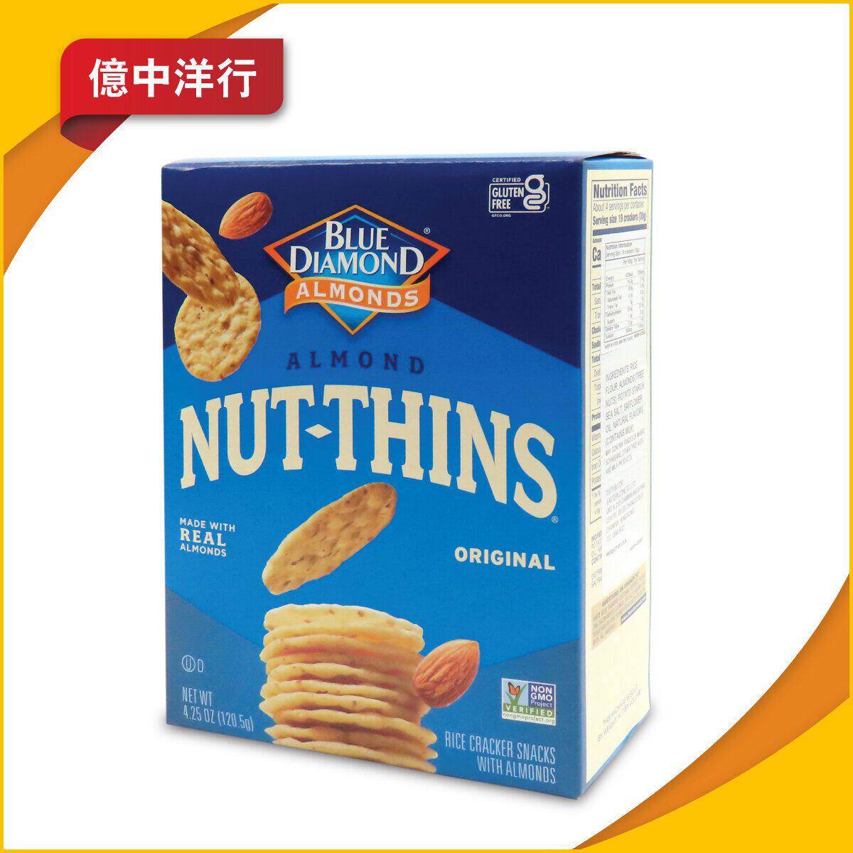 NUT-THINS杏仁薄脆原味120.5克薄脆饼干进口休闲零食苏打饼干进口