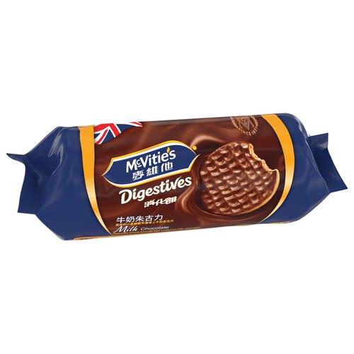 麦维他牛奶朱古力全麦消化饼薄脆饼干营养饼干266g零食包装巧克力