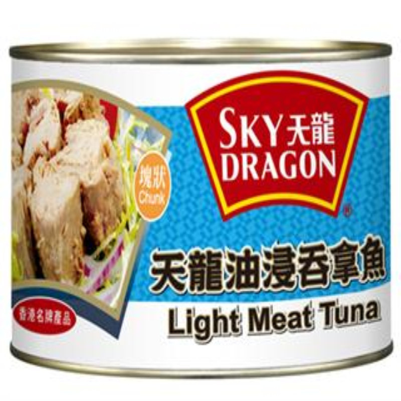 香港进口天龙罐头即食海鲜油浸吞拿鱼罐头肉罐头寿司沙拉材料170g