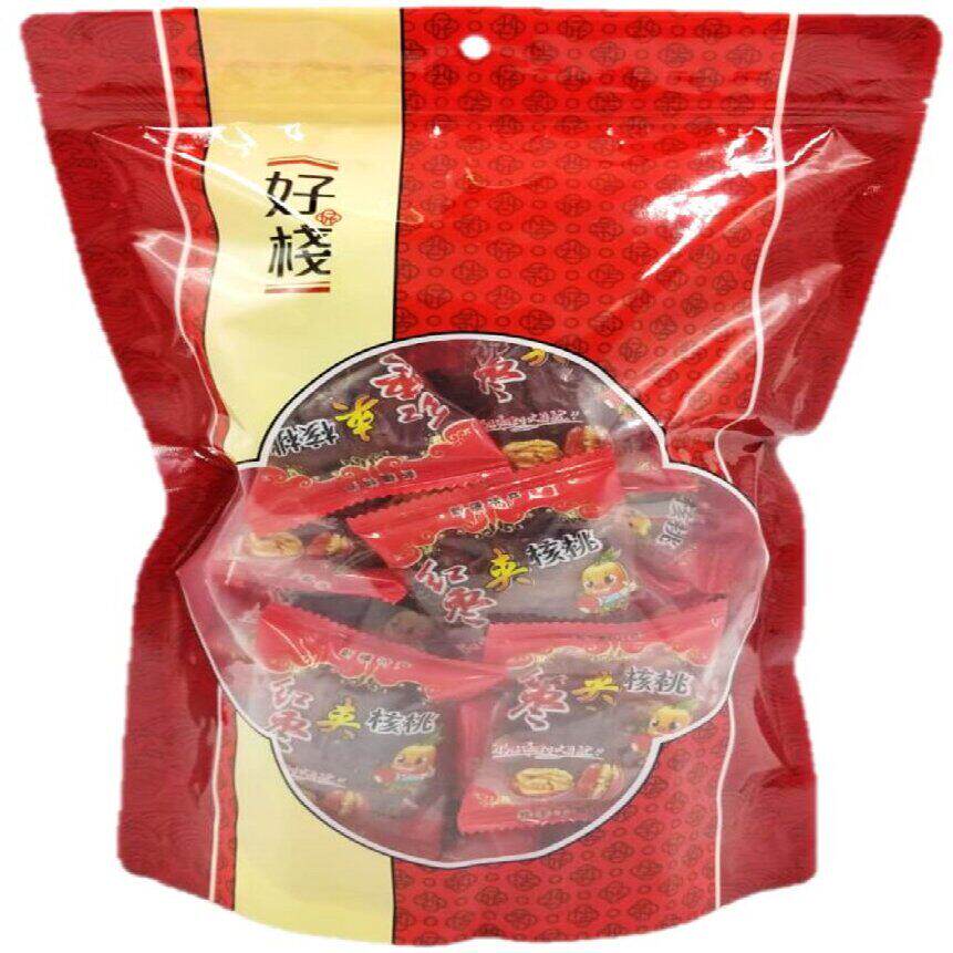 特选香港- 精选红枣夹合桃(核桃) |(半斤装)袋装家用商用干货