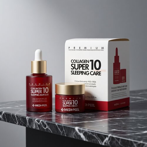 Medi Peel 香港进口版胶原蛋白护理套装安瓶30ml+眠霜10g面部精华