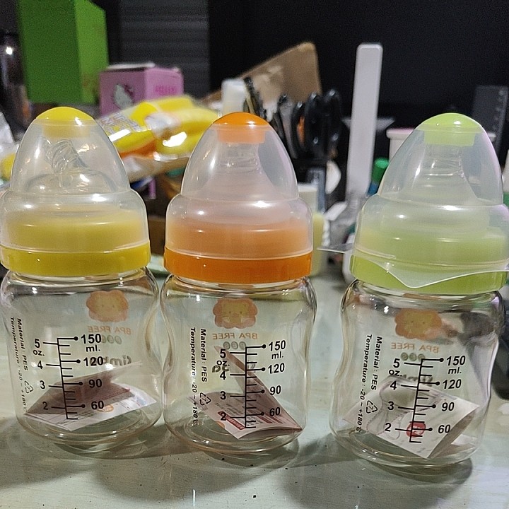 台湾原装小狮王辛巴防摔宽口十字孔奶嘴PES裸装奶瓶150mLS6886