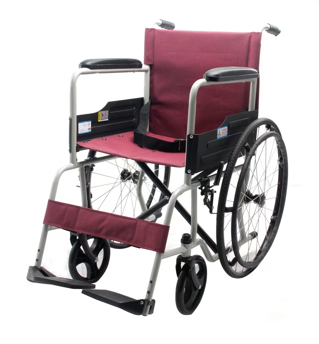 凤凰手动轮椅车全钢管多功能轻便可折叠便携实心胎老人专用代步车,医疗器械,手动轮椅,淘宝优惠券,粉丝福利购,淘宝优惠卷