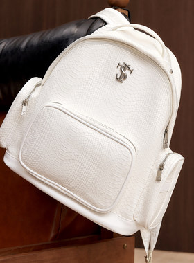 大学生双肩包STK SmallTownKid白蛇纹大容量背包休闲旅行包男女潮