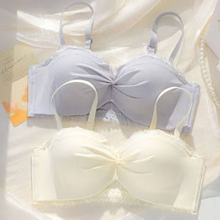 无肩带内衣女防滑聚拢小胸显大胸罩少女抹胸罗丽丝性感美背文胸罩